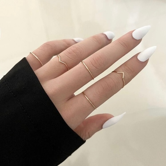 Accessories - 5pcs Gold Minimalist Rings